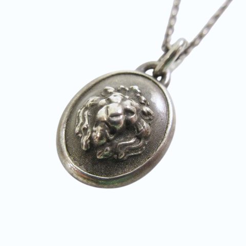 ハリム HARIM 美品 ネックレス チェーン 925 LEO u0026 ROSE ペンダント 薔薇チャーム  シルバー