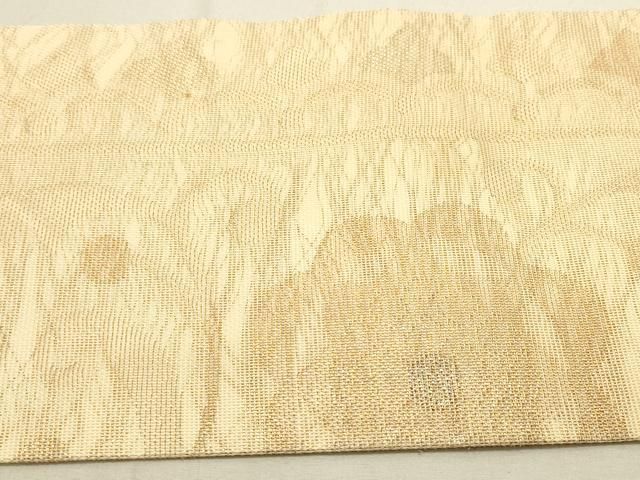 平和屋着物＊夏物 九寸名古屋帯 花唐草文 金糸 正絹 逸品 DAAV1868op