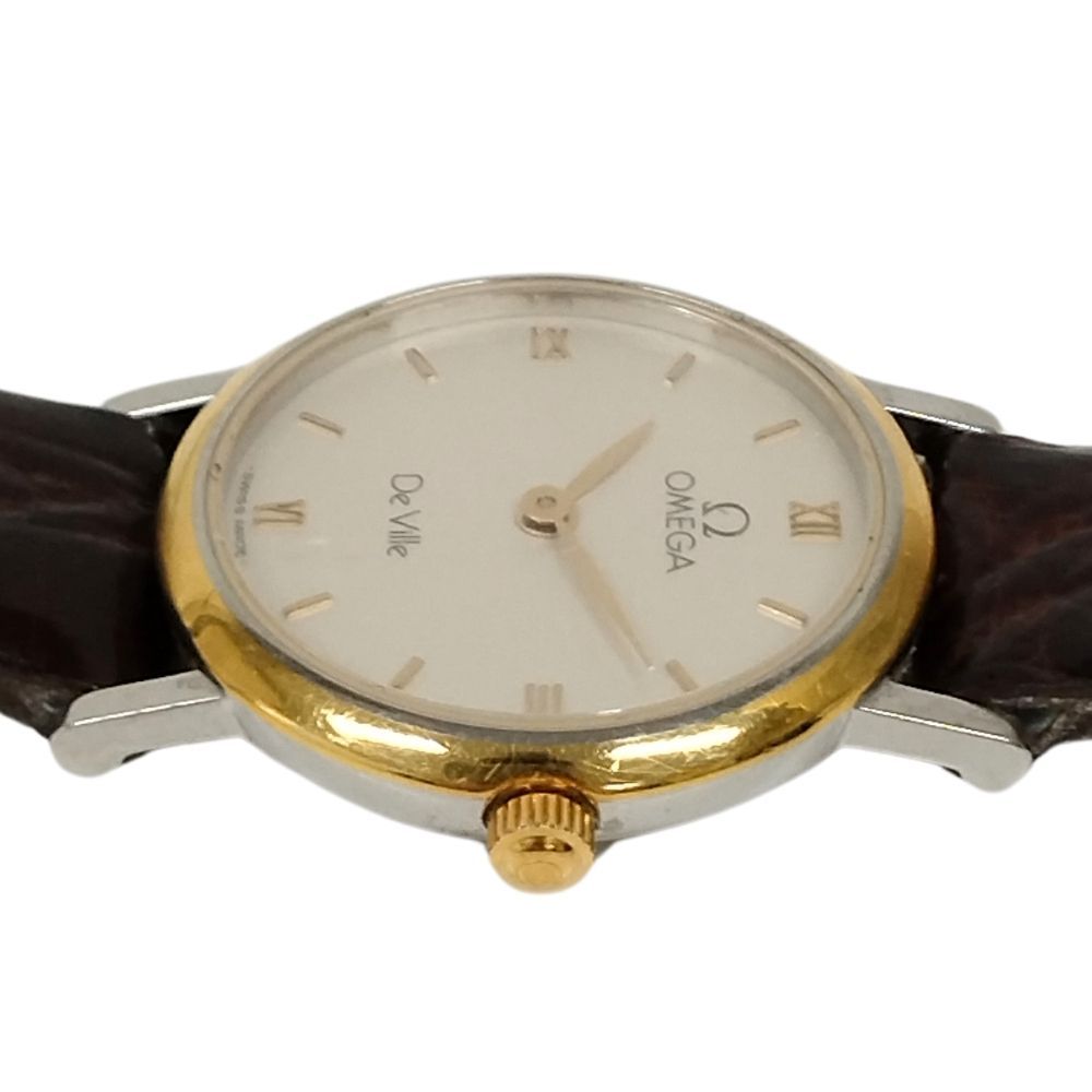 OMEGA オメガ デビル クォーツ 腕時計 レディース コンビ