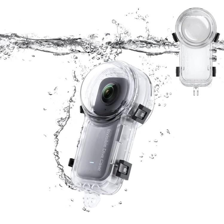 Insta360 X3用 PC素材 防水ケース アダプタ ネジ ネジスパナ 4点セット 