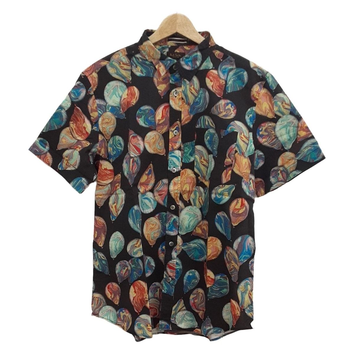 Paul Smith Collection ポール スミス コレクション 半袖シャツ サイズL メンズ - 黒×ブルー×マルチ
