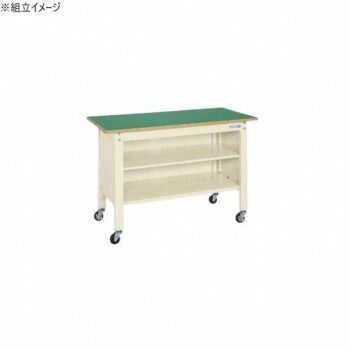 サカエ 一人用作業台CPBタイプ サカエリューム天板 1200×600×810mm アイボリー CPB-126TI