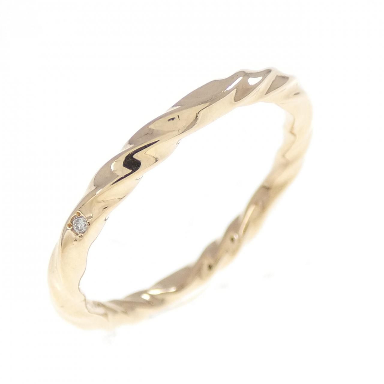 Agete アガット k10 リング 指輪 ゴールド ダイヤモンド 美品 agete