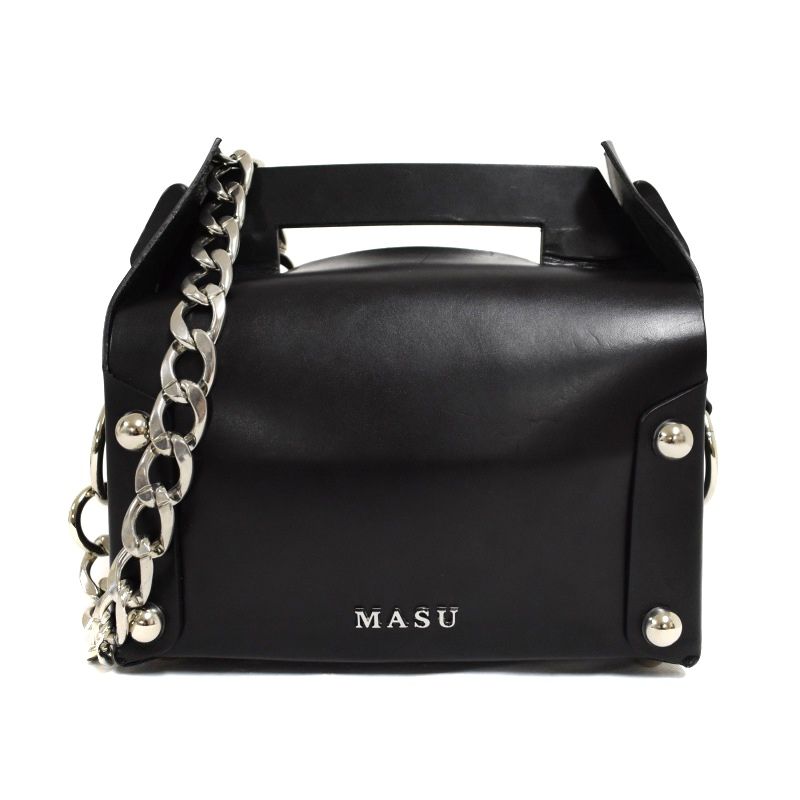 MASU 24aw LEATHER CAKE BAG ホワイト エムエーエスユー MASU Leather Cake Bag （WHITE