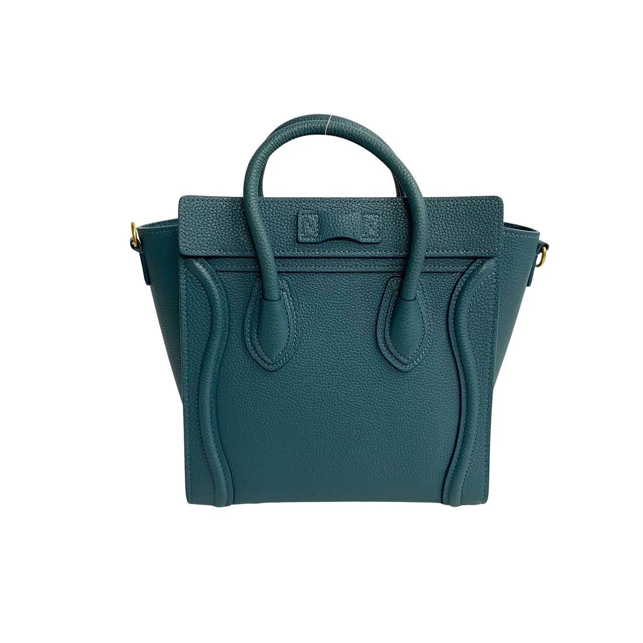 未使用保管品 保存袋付 CELINE セリーヌ ラゲージ ナノ ロゴ レザー 本 