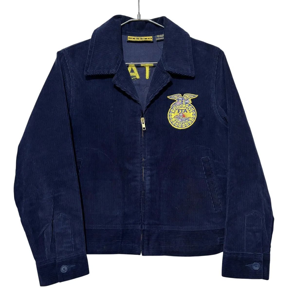 00s FFA Corduroy Jacket 103-36 紺 UTAH HERRIMAN ショート丈 コーデュロイ ファーマーズジャケット 古着