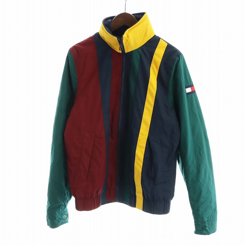 トミーヒルフィガー TOMMY HILFIGER 中綿ジャケット 長袖 ストライプ ジップアップ ロゴ UK6 マルチ GY01 |MQ
