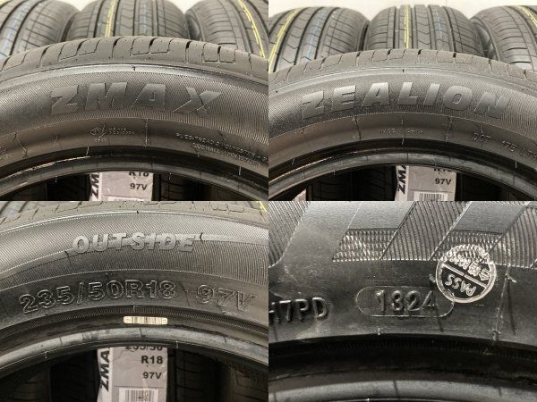 新品】札幌発 引取可 2024年製 ZMAX ZEALION 235/50R18 97V 18