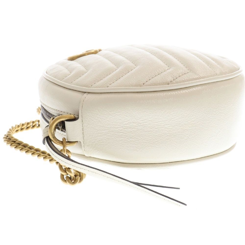 GUCCI (グッチ) GGマーモント ラウンド ミニ ハート チェーン 
