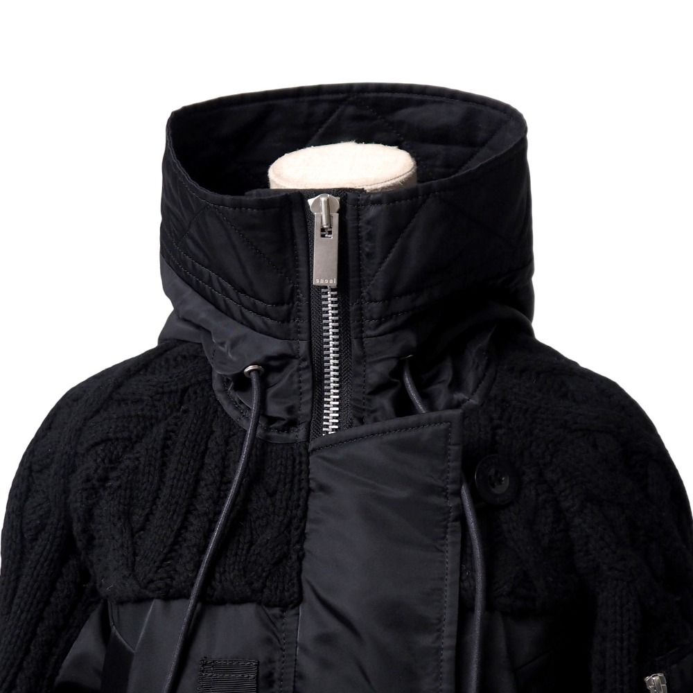 Sacai サカイ コート サイズ1 ジャケット ブルゾン ニット 異素材