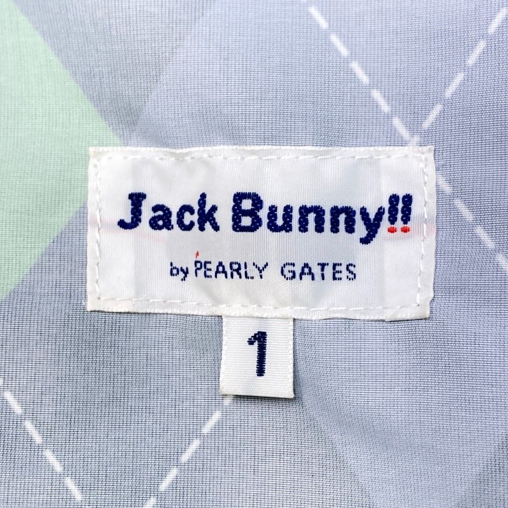 サイズ：1 JACK BUNNY ジャックバニー  フード付 ジップジャケット 総柄 ブラック系 [240101472521] ゴルフウェア レディース ストスト サイズ：1 JACK BUNNY ジャックバニー フード付 ジップ