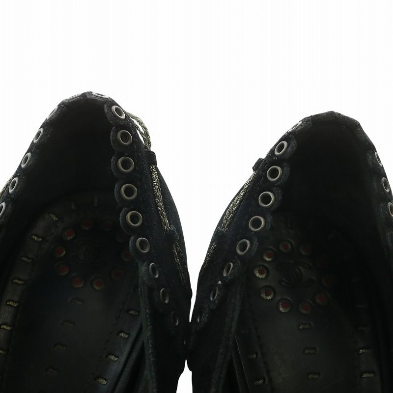 CHANEL シャネルパンプス シャネル CHANEL パンプス スエード オープントゥ ハイヒール