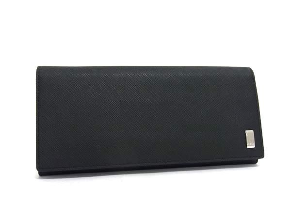 dunhill ダンヒル サイドカー レザー 二つ折り 長財布 ウォレット 小銭入れ 札入れ メンズ ブラック系 FR4256