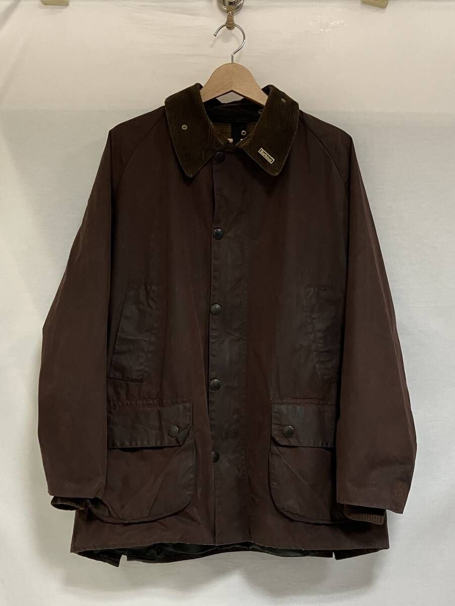 90s Barbour オイルドジャケット BEDALE JACKET イングランド製 ブラウン サイズ C44 112CM 袖リペア有 バブアー カバーオール