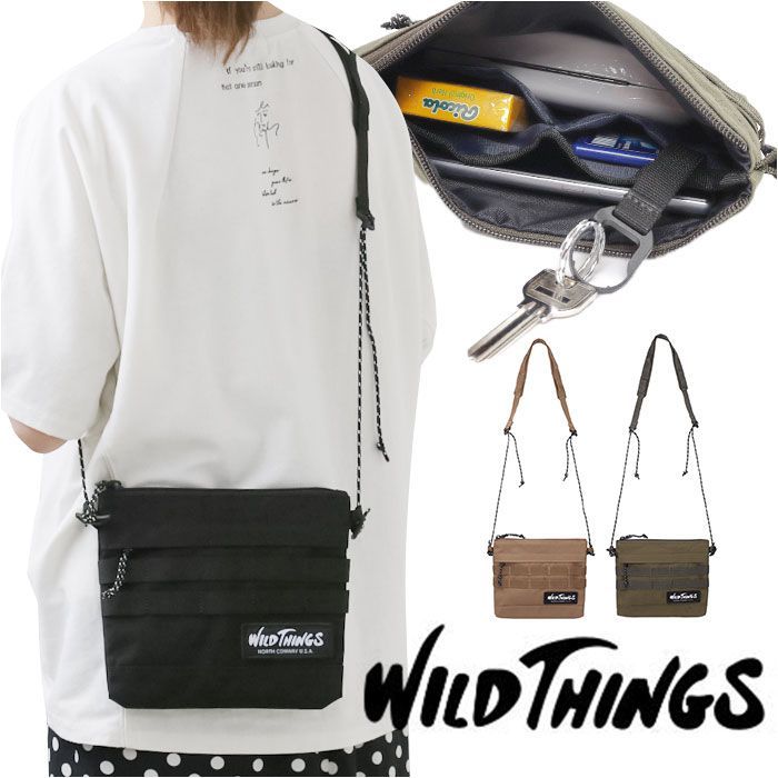 WILD THINGS ショルダーバッグ サコッシュ WT-380-2901-BLACK 楽天市場】ワイルドシングス WILD THINGS サコッシュ ネック