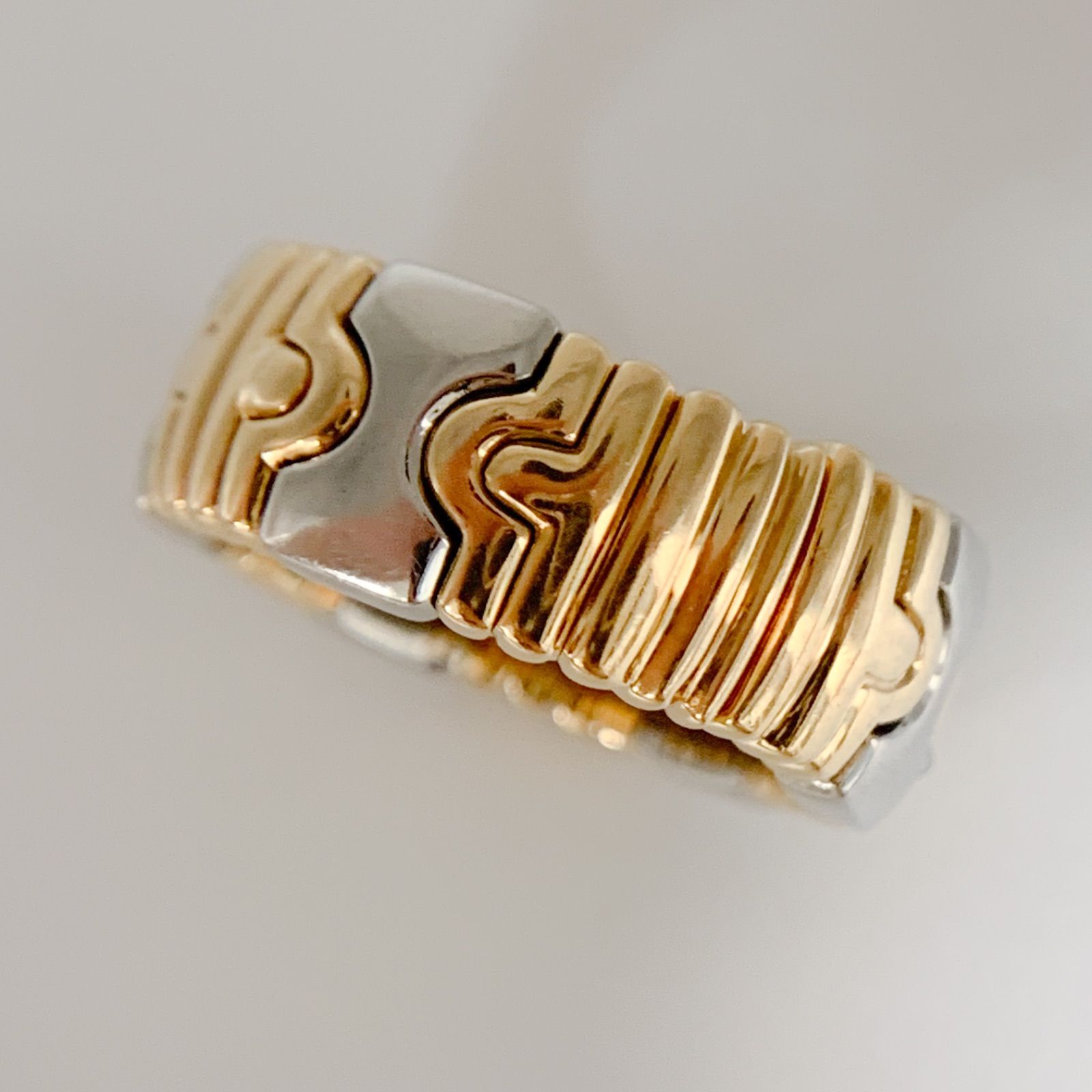 専用です ブルガリ バレンテシ リング K18ホワイトゴールドお値下げ BVLGARI ブルガリ パレンテシ オープンワーク ラージ #49 リング
