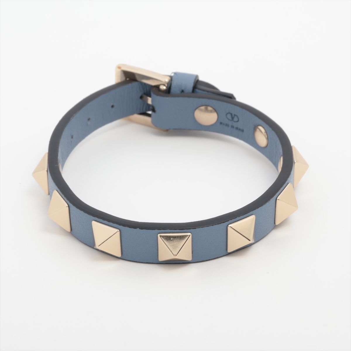 VALENTINO ダークブルースタッズブレスレット 正規品 ヴァレンティノ ロックスタッズ ブレスレット ブルー