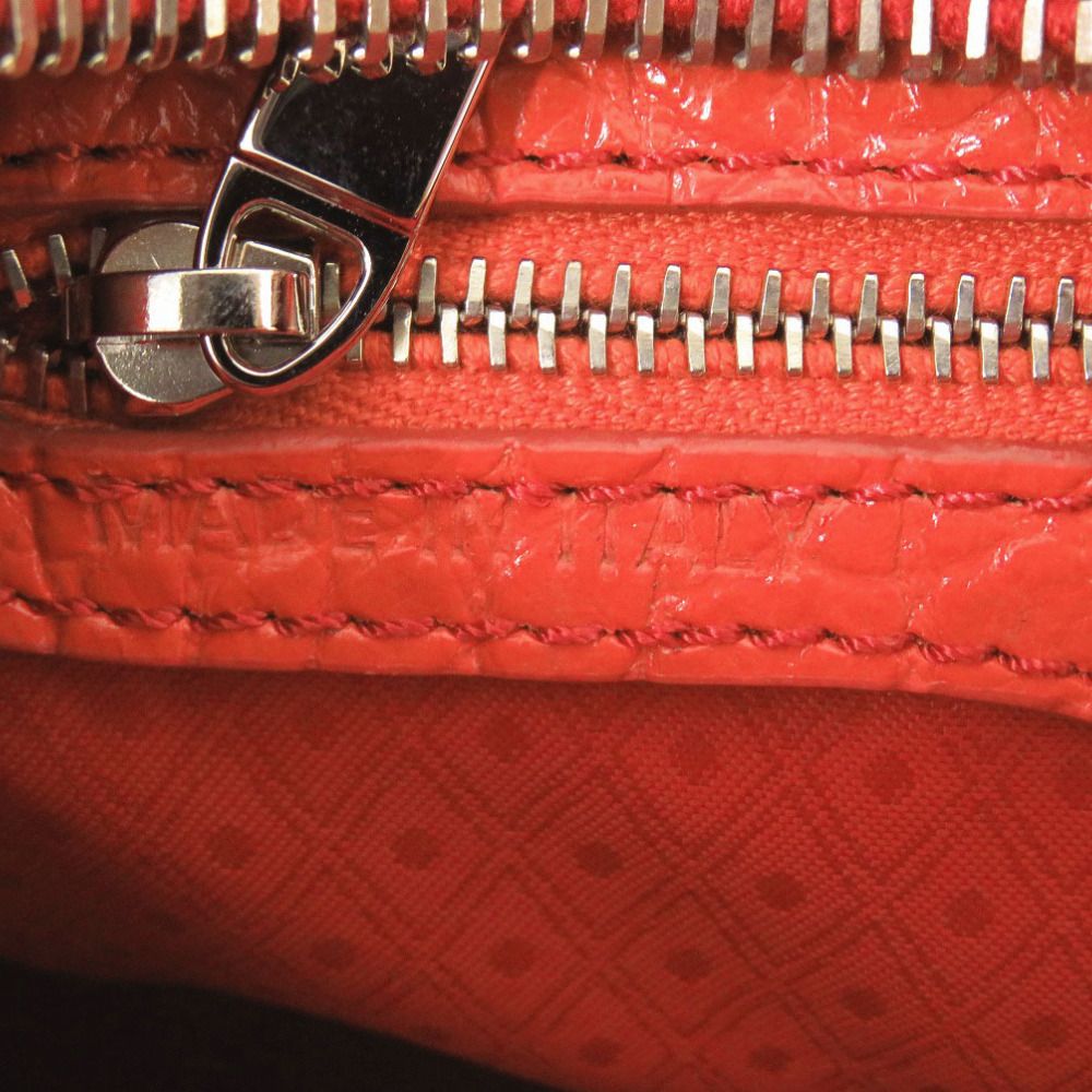 【美品】TOD'S トッズ ハンドバッグ クロコ型押しレザー キャンバス トッズ TODS トッズ クロコ型押し キャンバス 2WAYショルダー