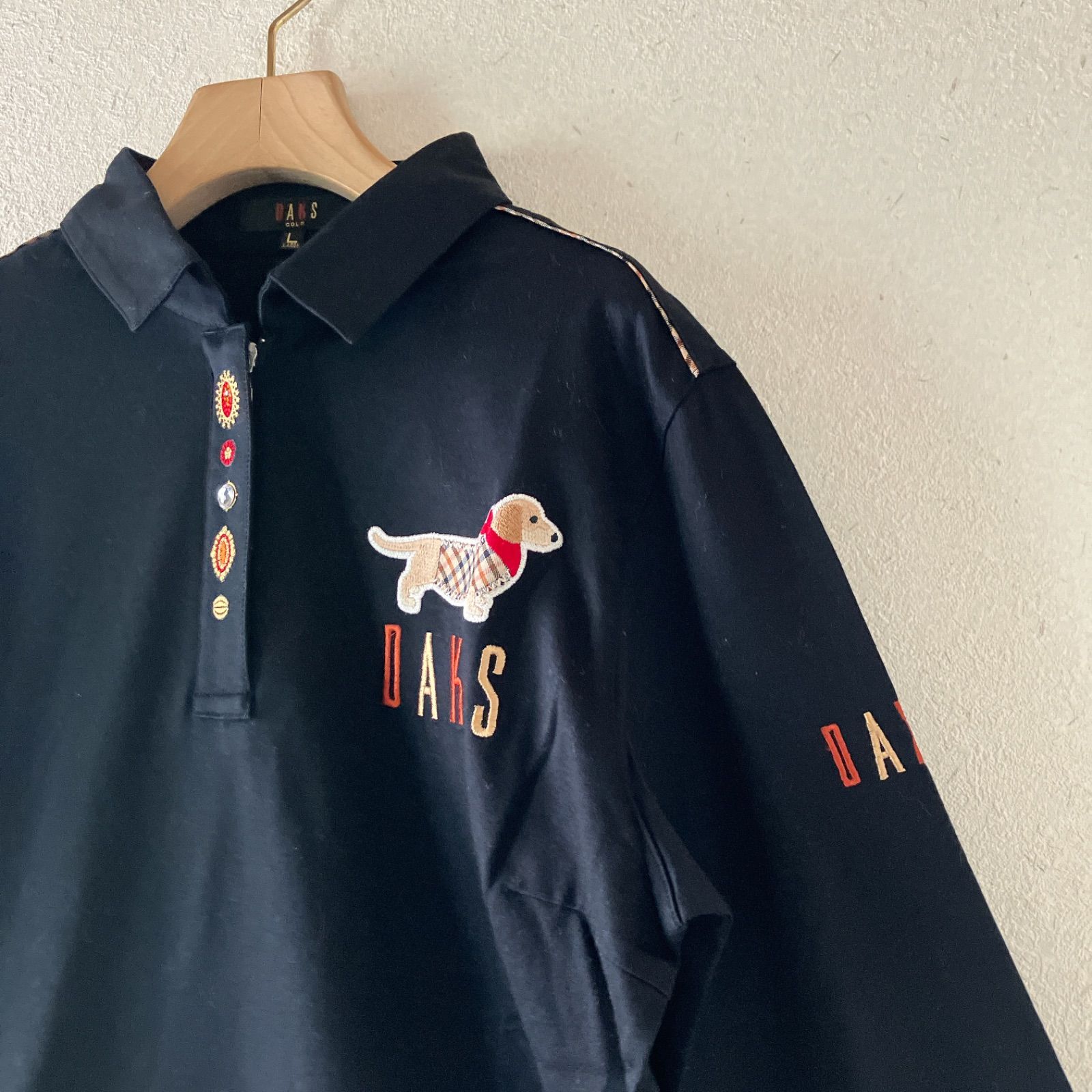 DAKS-GOLF ダックスゴルフ ダックスフント柄 犬 ドッグ dog 刺繍 ロゴ