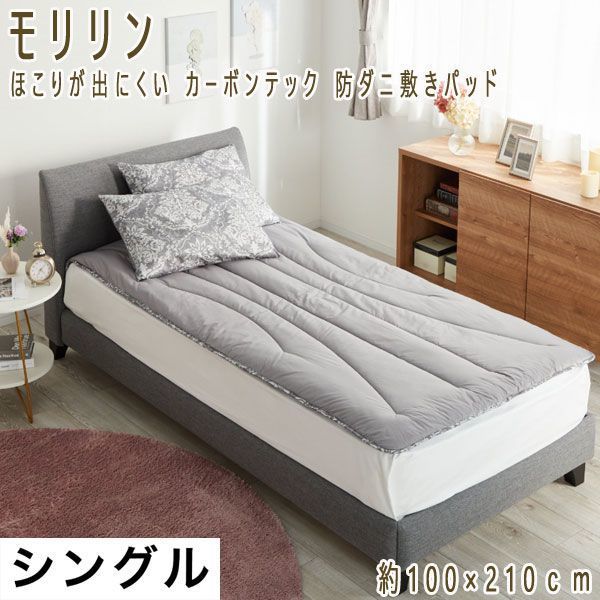 モリリン 東レカーボンテック 防ダニ 防ホコリ 敷きパッド シングル