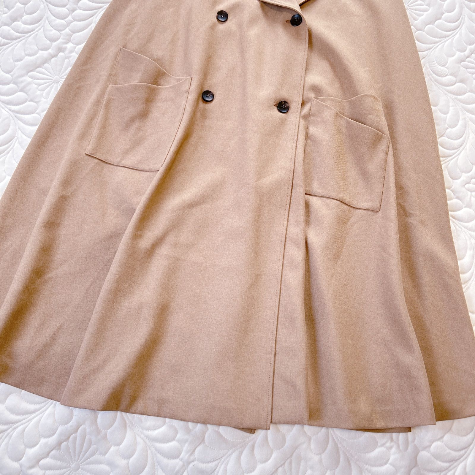 Cen. セン ダブルブレスト ケープ ポンチョ コート トレンチコート