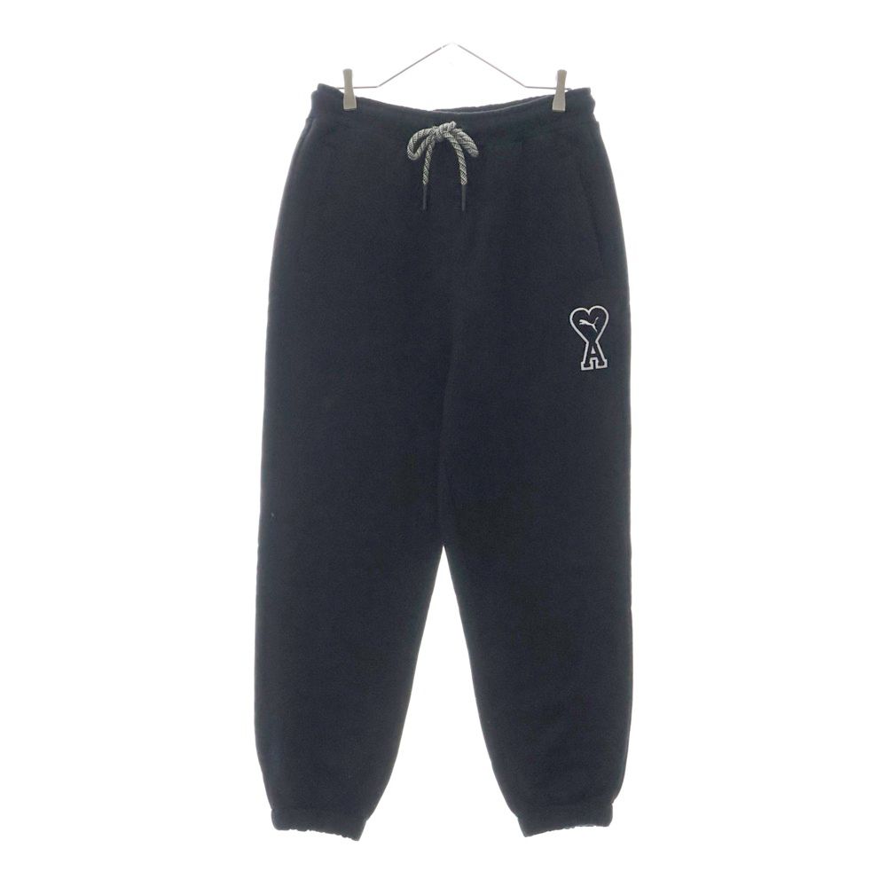 AMI Alexandre Mattiussi アミアレクサンドルマテュッシ ×PUMA ロゴ ドローコード スウェットパンツ ブラック 535996