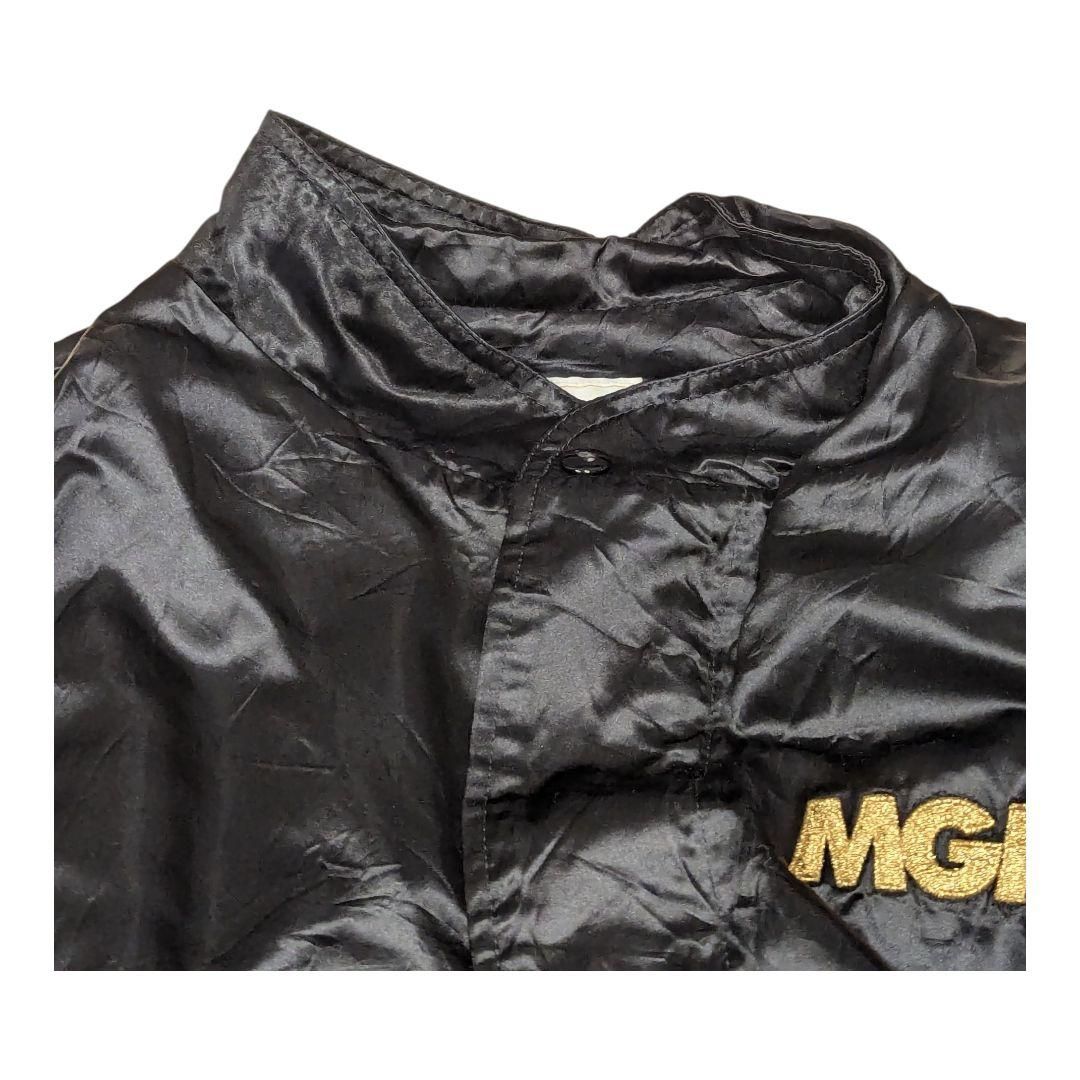 MG刺繍ロゴ付きスタジャン 企業系 USA製MGM GRAND古着刺繍ロゴスタジャンXXLブラック - メルカリ