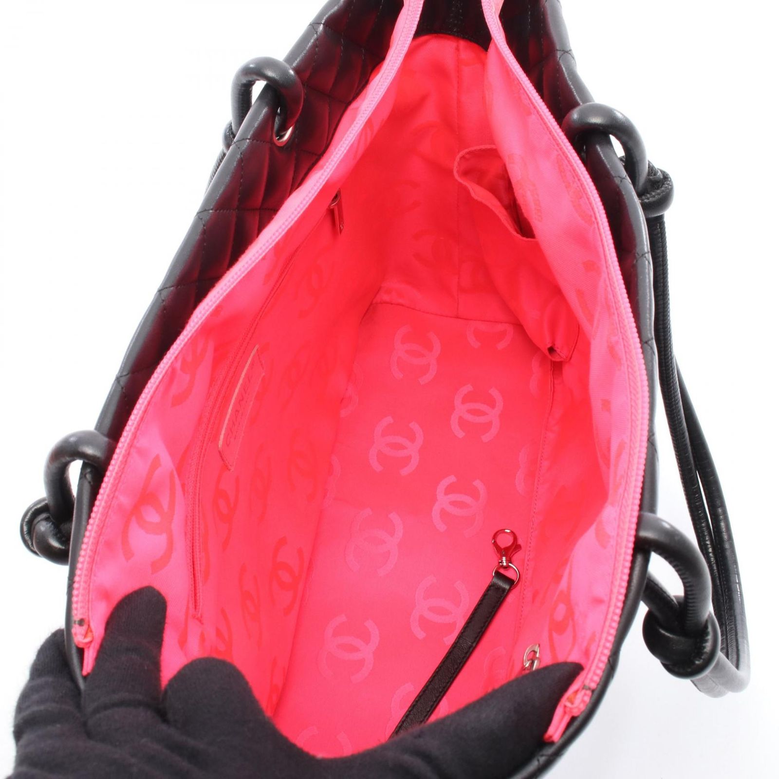 シャネル CHANEL トートバッグ カンボンライン ラージ A25169 ブラック