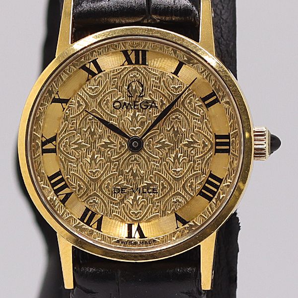 級 稼働 オメガ 511.0392 デビル 手巻き ゴールド文字盤 レディース腕時計 0057200 10BKT MST ABC16705