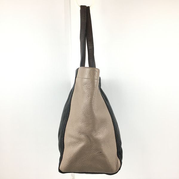 MARC BY MARC JACOBS/マークジェイコブス★レザー トートバッグ　【黒×グレージュ/ツートンカラー 本革】肩かけ/ショルダー　管NO.YB5-92 MARC BY MARC JACOBS/マークジェイコブス☆レザー トートバッグ 【黒