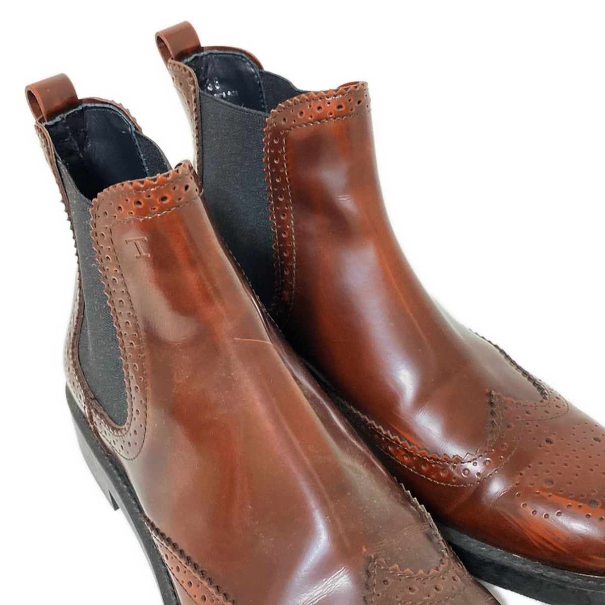 サイドゴア|ウィングチップ レザー