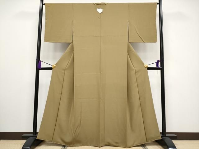 平和屋着物 上 色無地 黄橡色地 CYAA3299s5