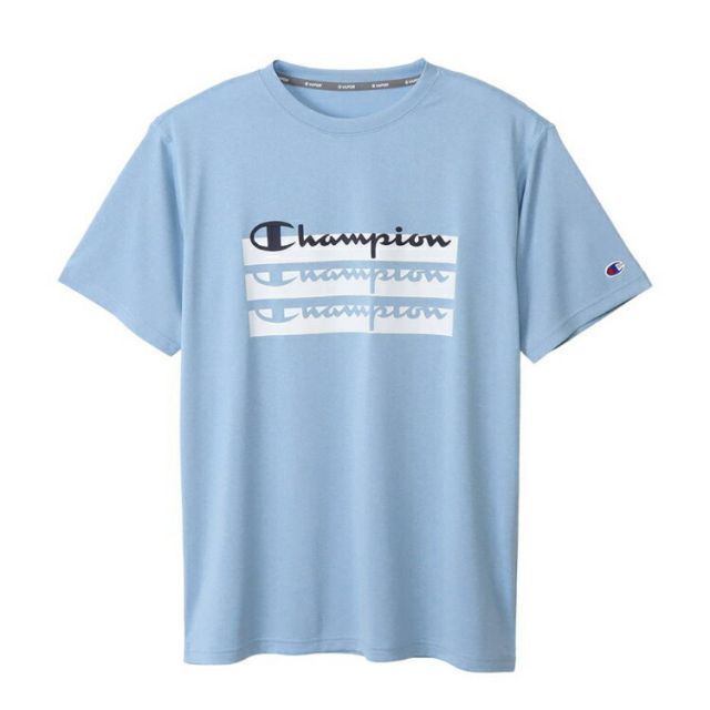 HANES ヘインズ SHORT SLEEVE T-S スカイブルー Lサイズ C3-XS310 356 | スポーツ 運動 服 衣類 ウエア ウェア トップス ショートスリーブ Tシャツ 半袖 着心地 デザイン UVカット 紫外線対策 防臭 機能性 