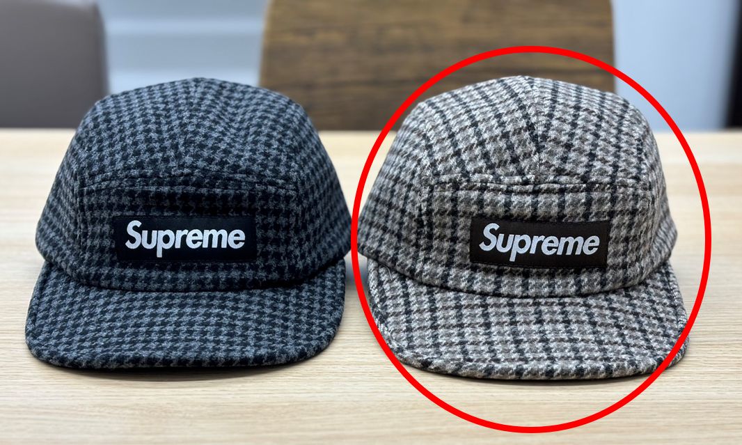 【並行輸入】Supreme Houndstooth Wool Camp Cap 23fw