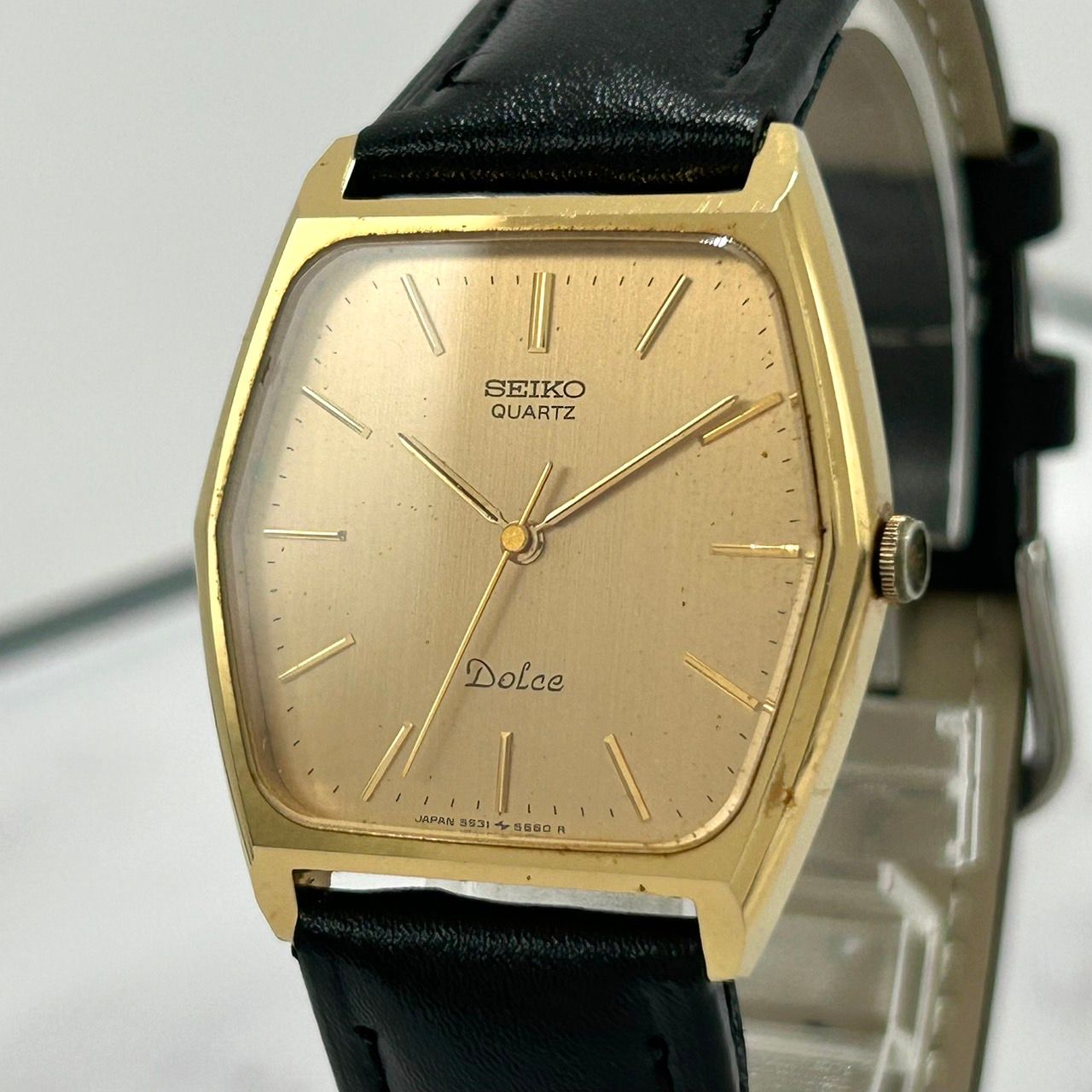 【美品】SEIKO セイコーDolceドルチェゴールドフェイス薄型ドレスウォッチ Vintage Seiko Dolce Gold 90s Special - Etsy