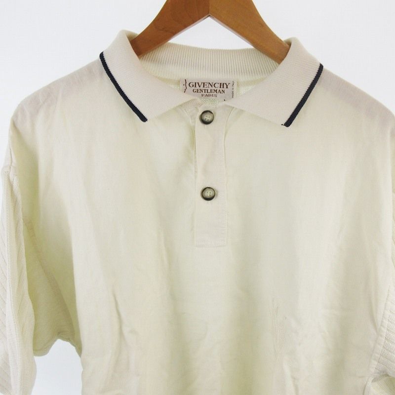 ジバンシィ GIVENCHY GENTLMAN ポロシャツ 半袖 袖ニット 切り替えし 