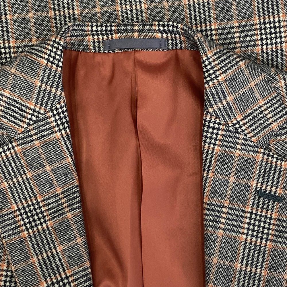 1980's 高級WOOL PASHU サイケデリック チェック テーラード ART VINTAGE - 【vintage】マルチチェック柄 ルーズ テーラード