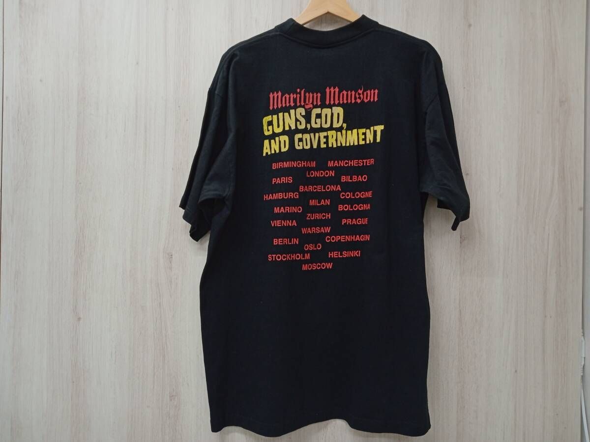 BG 2000 Marilyn Manson マリリン・マンソン／半袖Tシャツ／GUNS,GOD