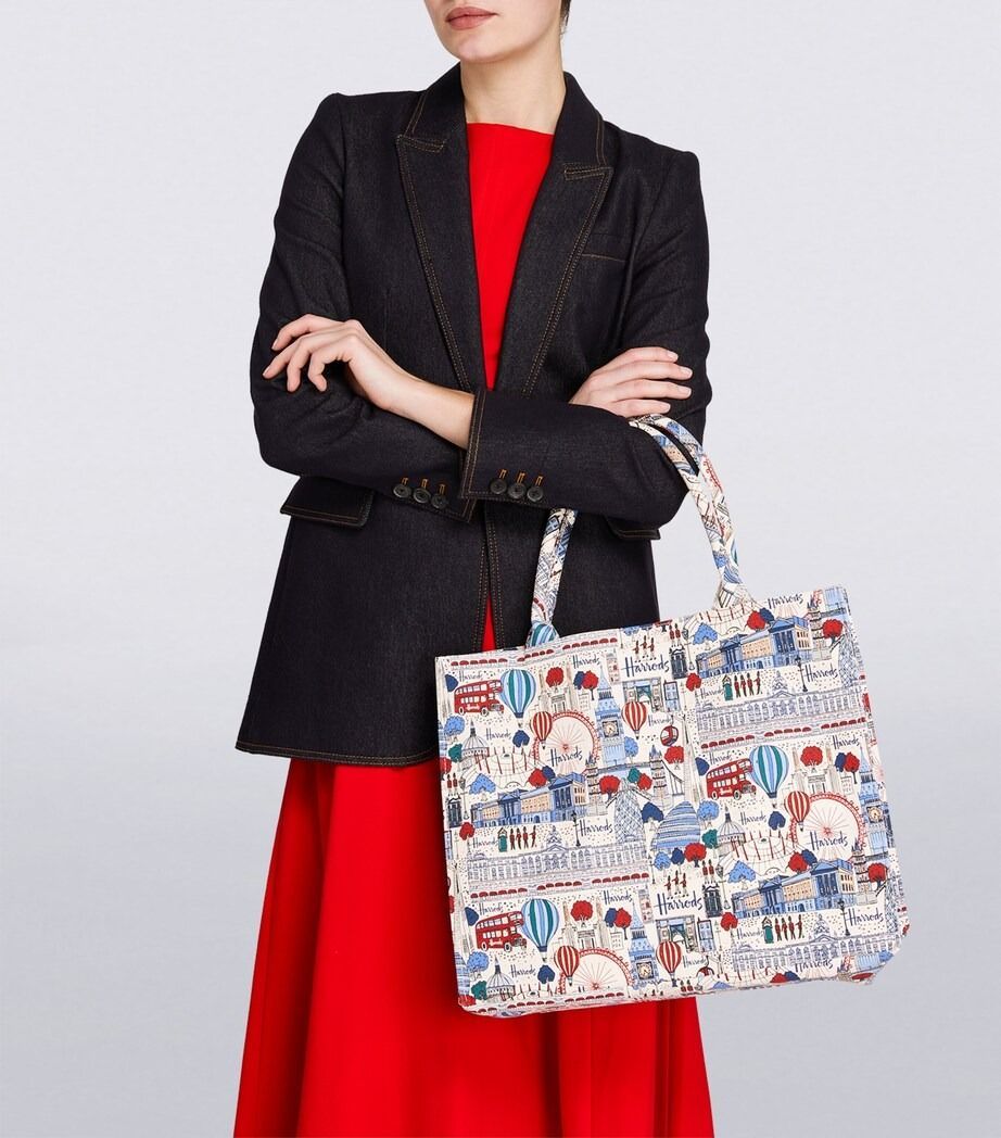 新品 英国Harrods Pretty City コットン トートバッグ L - メルカリ