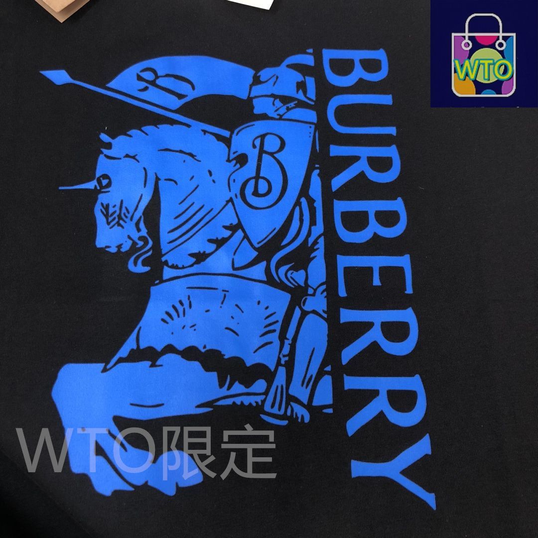 ☆Burberry☆ 『馬上の騎士』刺繍クルーネックコットンTシャツ♪ 中古・古着通販】BURBERRY (バーバリー) ロゴ刺繍Tシャツ
