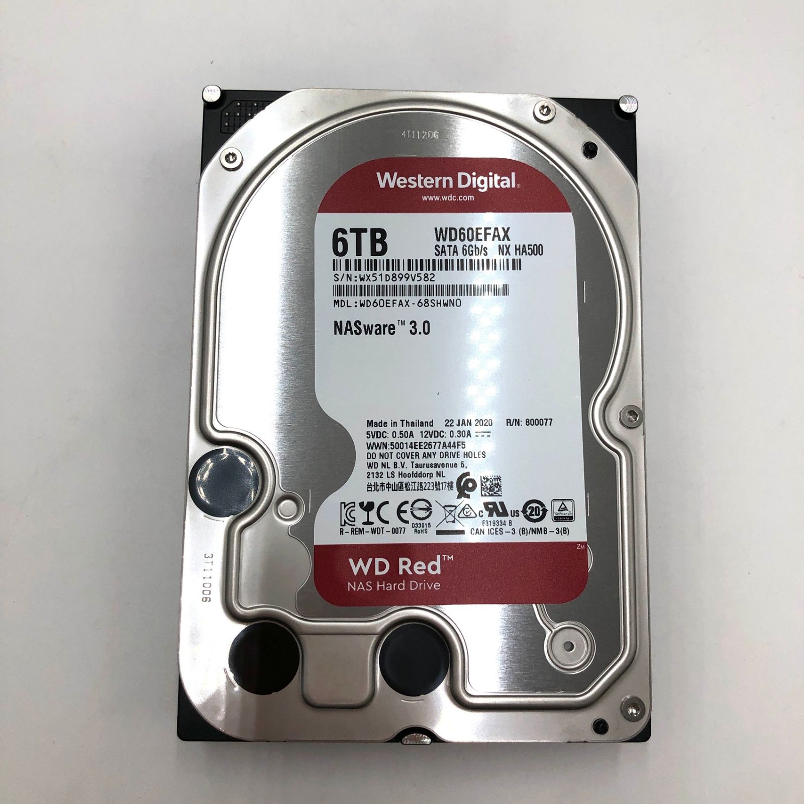 Western Digital HDD 6TB WD Red NAS RAID 3.5インチ 内蔵HDD WD60EFAX-RT 【国内正規代理店品】  - メルカリ