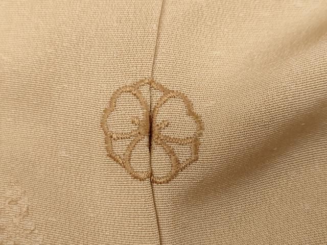 平和屋着物●皇室献上作家　北出与三郎　無地絵羽訪問着　樹林地紋　伽羅色　正絹　逸品　DAAW5892ud 平和屋着物○皇室献上作家 北出与三郎 無地絵羽訪問着 樹林地紋 伽羅色