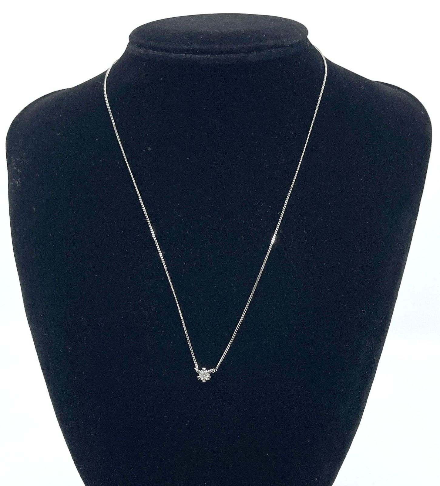 レディース ダイヤモンドネックレス 0.08ct Pt850 総重量1.97g