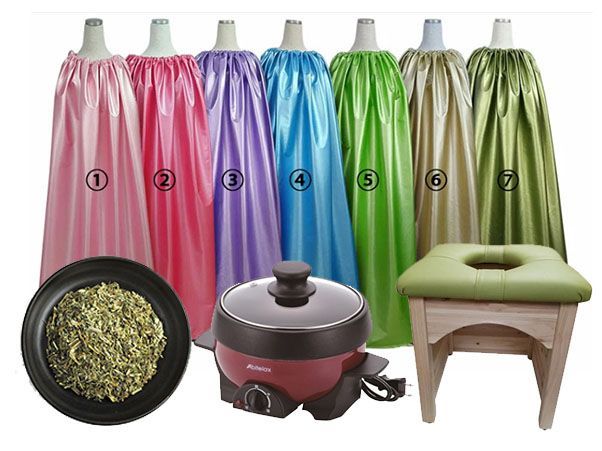 よもぎ蒸し椅子 黄土よもぎ蒸し椅子セット、ハンビビの商品、新品