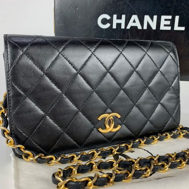 ☆希少☆ CHANEL シャネル マトラッセ ラムスキン ショルダーバッグ ミニマトラッセ フルフラップ シングルフラップ シングルチェーン  プッシュロック ミニポシェット シリアルシール ハイブランド 人気 レディース ブラック ヴィンテージ B-128 - メルカリ