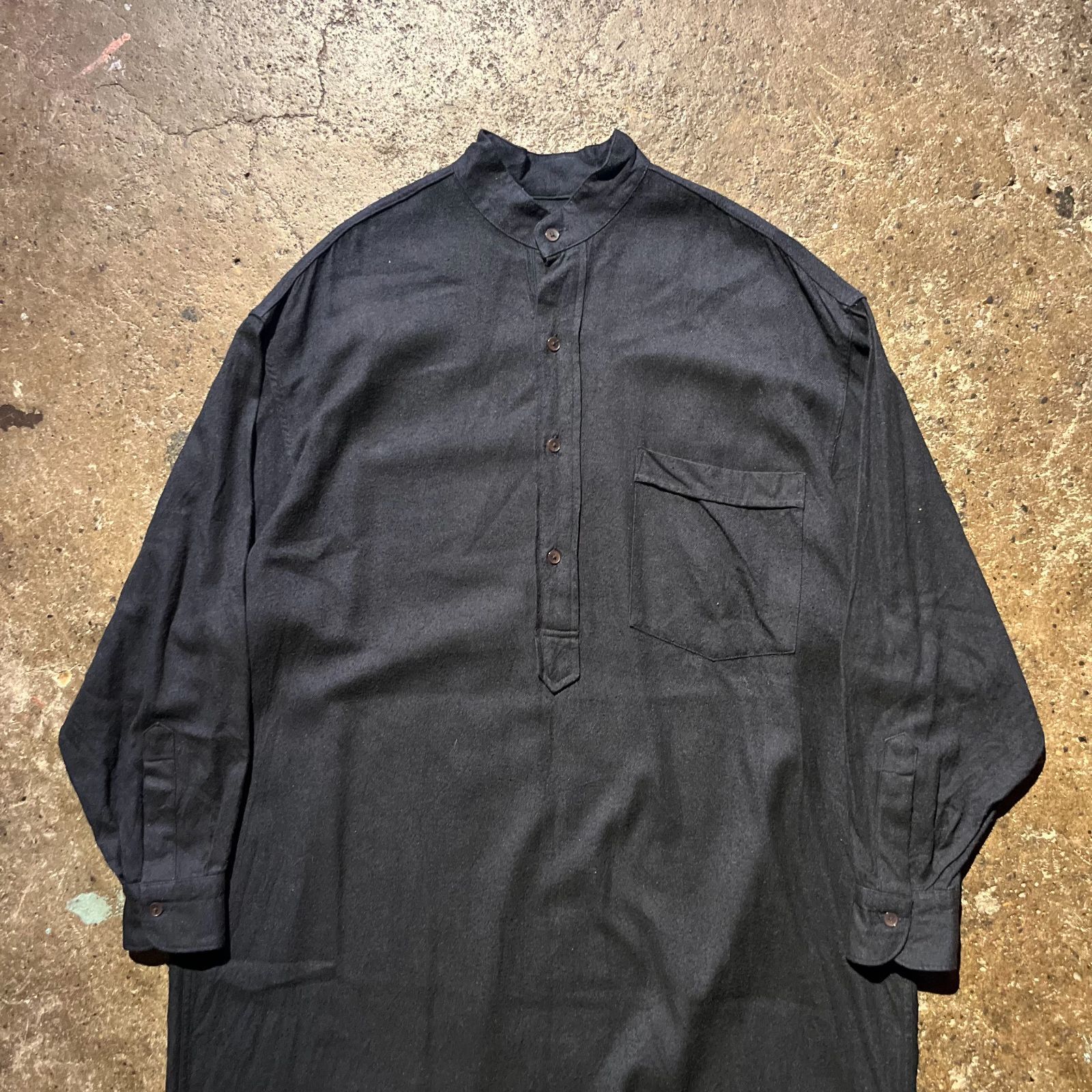 COMOLI プルオーバーワンピース シャツワンピース バンド コモリ ネイビー 品質タグ欠損