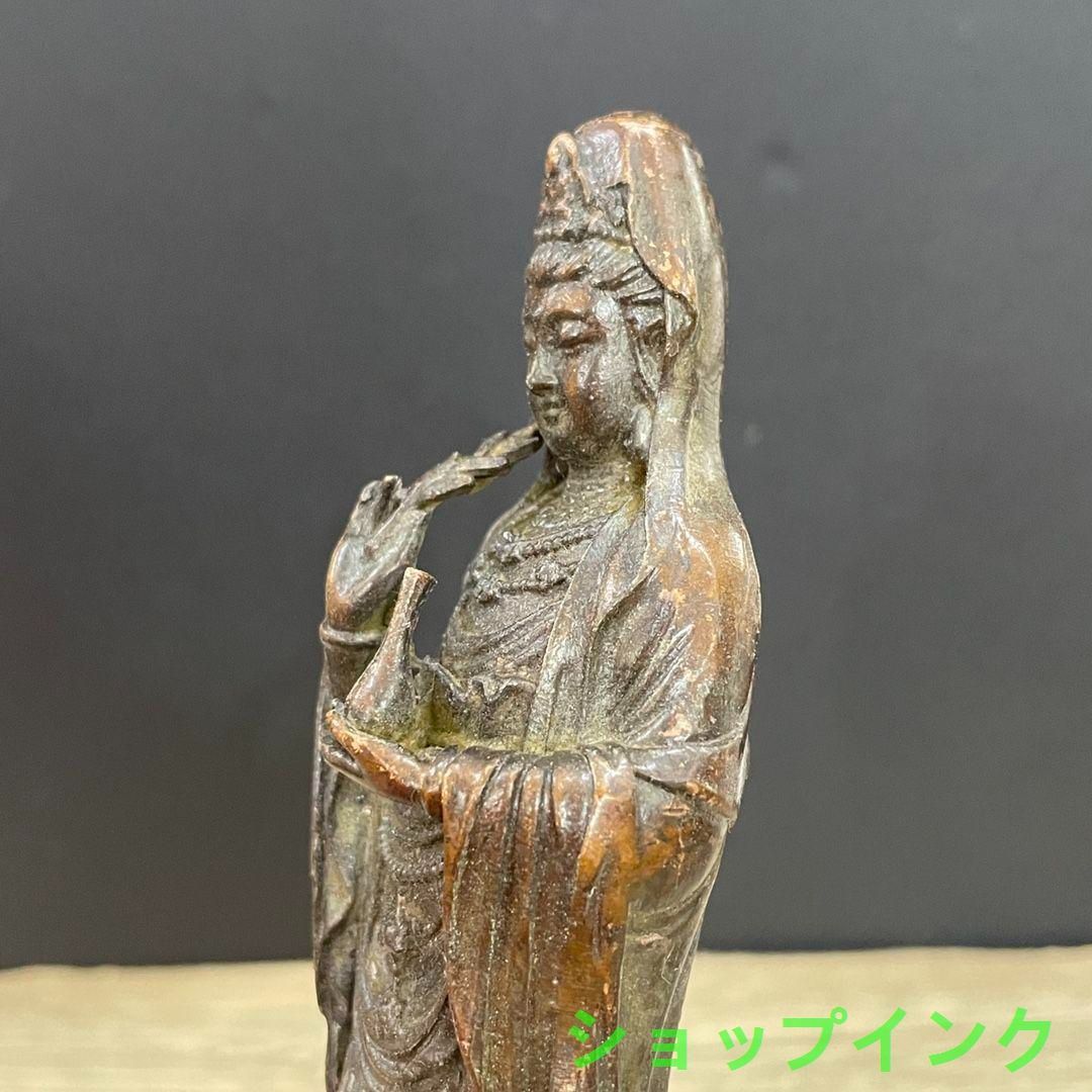 仏教美術 仏像 自在観音 小仏像 銅製 銅器 仏教美術 仏像 自在観音 小仏像 銅製 銅器 - メルカリ
