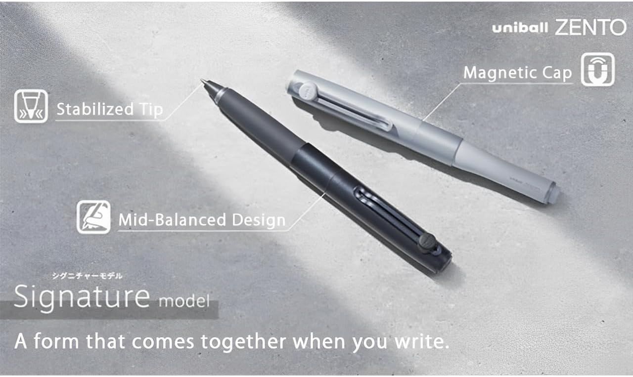uniball ZENTO ゼント シグニチャーモデル シルバー ０．３８mm Amazon | ZENTO ゼント シグニチャーモデル 0.38mm シルバー