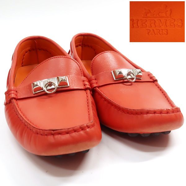 HERMES モカシン アーヴィング irving ドライビングシューズ #38