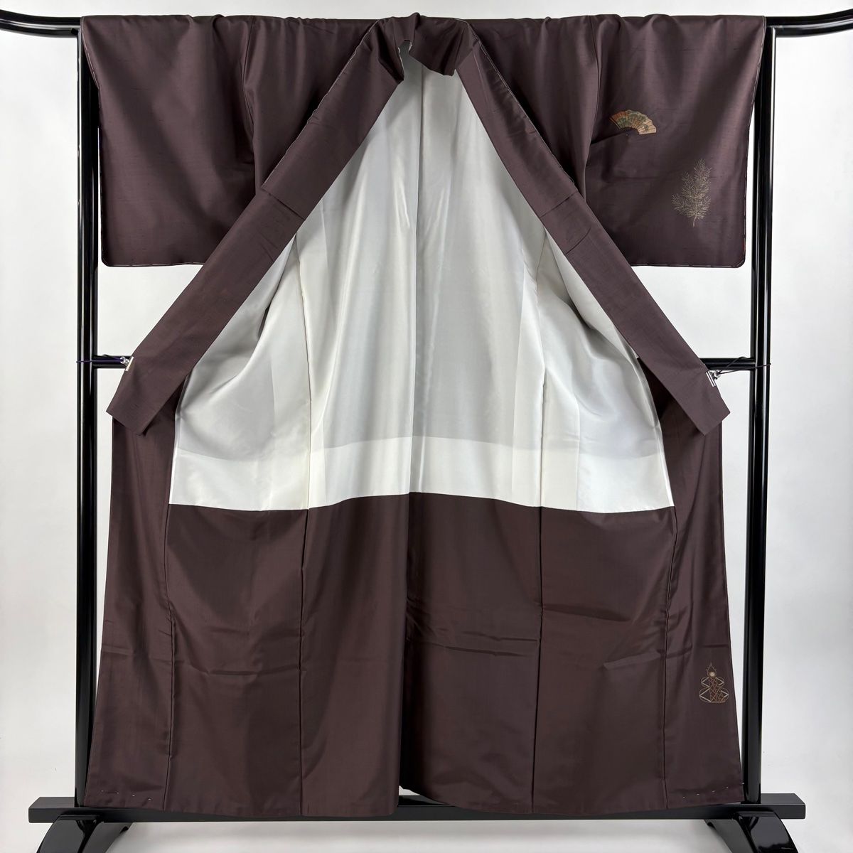 ATHLETA サッカーシューズ 26.0cm シューズケース付き 訪問着 美品 逸品 落款 村田道宣 牛首紬地 山並み 流水 薄茶色 袷